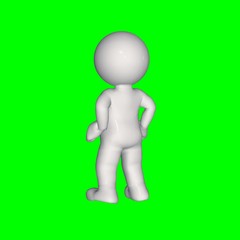 3D people - stand 7 - green screen