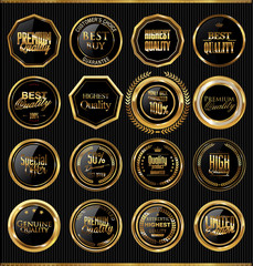 Golden badges collection