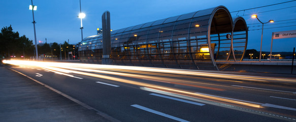 bonn germany evening traffic