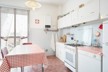 Old kitchen in normal house interior