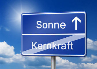 Sonne statt Kernkraft Schild 