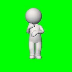 3D people - thinks 2 - green screen
