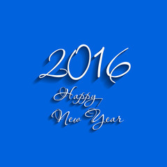 Happy new year card 2016, easy all editable