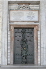 Fototapeta na wymiar Rome. Holy Door of Papal Archbasilica of St. John in the Lateran