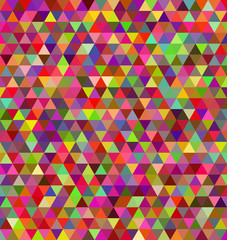 the multi-colored triangles background