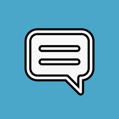 Blank empty white speech bubble