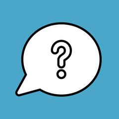 Blank empty white speech bubble