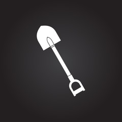 Vector color flat shovel icon 