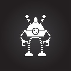 Vector flat color robot toy 
