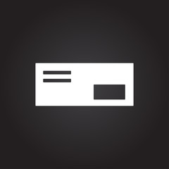 Vector mail icon. Epsflat white0 