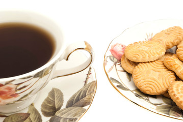 cup of tea and cookies