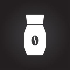 Vector color flat coffee bottle template 