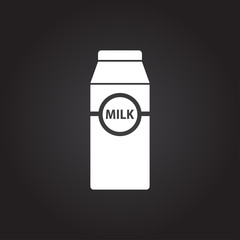 Vector flat milk bottle 
