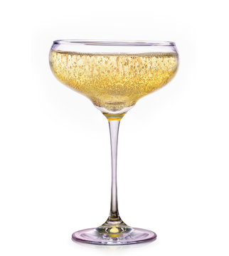 Glass Of Champagne Isolated On A White 