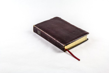 Old Bible on White Background