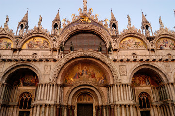 Naklejka premium Basilica di San Marco at Sunset, Venice, Italy