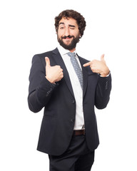 happy businessman proud pose