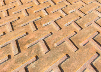 steel metal Old rusty to prevent slipping Pattern background 