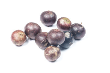 Flacourtia fruit over white background
