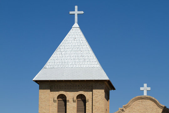 Nineteenth-century Basilica of San Albino in historic Mesilla, New Mexico