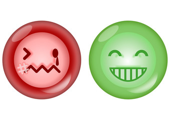 アイコン　虫歯と健康な歯