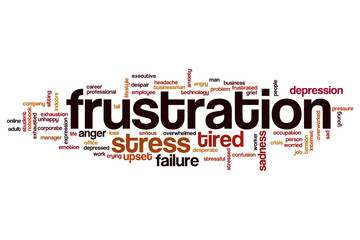 Frustration word cloud concept