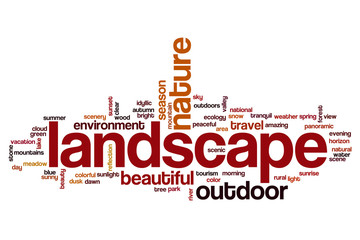 Landscape word cloud concept
