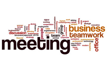 Fototapeta premium Meeting word cloud concept