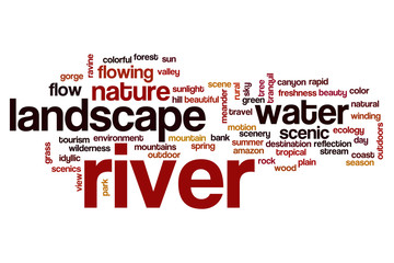 River word cloud concept