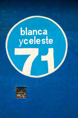 Election slogan graffiti in Montevideo, Uruguay