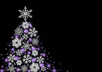 Fototapeta na wymiar 雪の結晶のクリスマスツリー