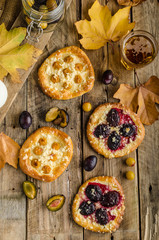 Traditional Czech cake with plums and prunes