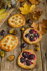 Obraz na płótnie Canvas Traditional Czech cake with plums and prunes