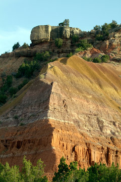 Dramatic rock formations in Palo Duro Canyon State Park in the Texas Panhandle