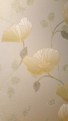 Golden Floral Design Wallpaper