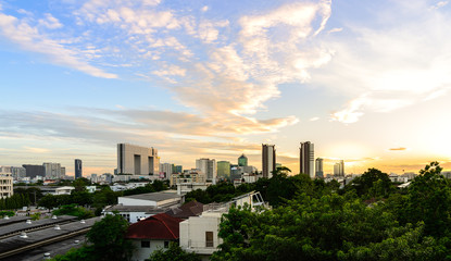 Fototapeta na wymiar Bangkok cityscape at sunset.