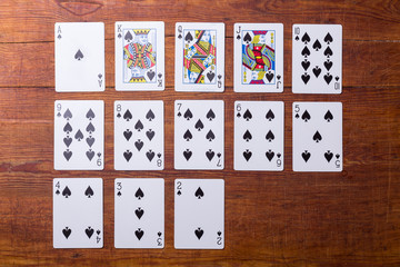 Spades Set of playing cards 