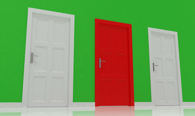 3d door render vote concept