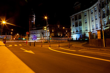 Fototapeta na wymiar Night street of Luxembourg