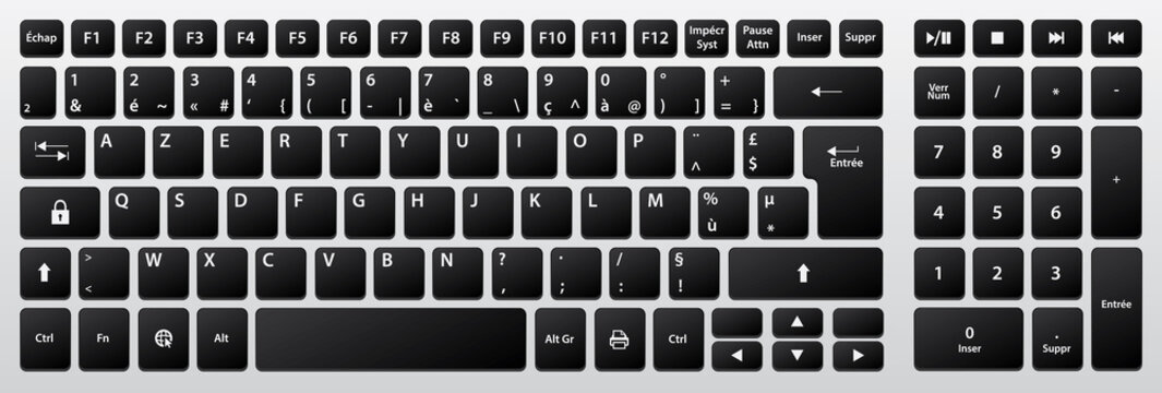 clavier noir et blanc
