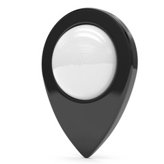 black map pointer isolated