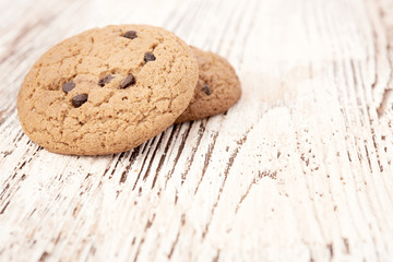 oat cookies on wooden table