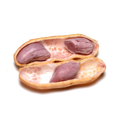 A cooked peanut shell pile