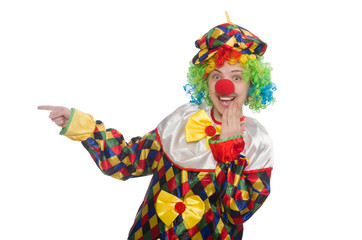Clown isolated on the white background