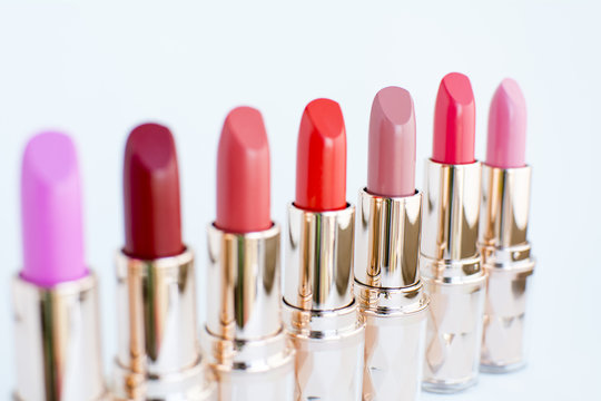 red and colourful lipsticks