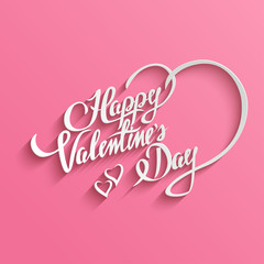 Happy Valentines Day lettering Greeting Card