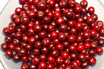 Background of many cherry berries