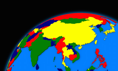 southeast Asia on planet Earth political map
