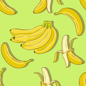 Vector Cartoon Banana Background