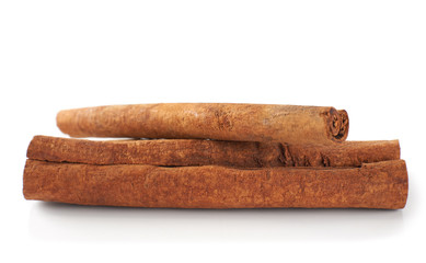 Cinnamon isolation on a white background.